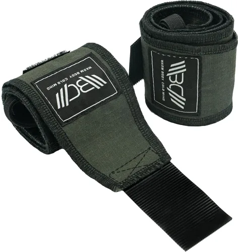 Vista 11 de WARM BODY COLD MIND - Premium Cotton Weight Lifting Wrist Wraps for Cross Training, Powerlifting, Deadlift, Weightlifting, Gym, Wrist Straps