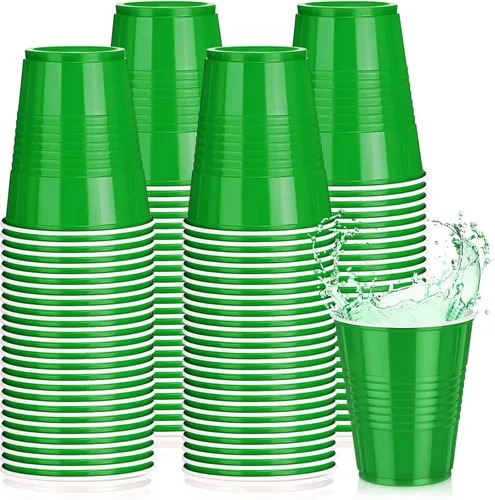 Vista 11 de Pickmesh Paquete de 50 Vasos de Plástico de 12 oz Vasos Desechables de Navidad a Granel para el Día de Año Nuevo, Bodas, Cumpleaños, Baby Shower