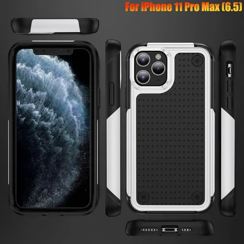 Vista 8 de Funda resistente para Apple iPhone 11 Pro Max de 6.5 pulgadas, 4 esquinas con bolsas de aire [protección contra caídas de 12 pies], agarre