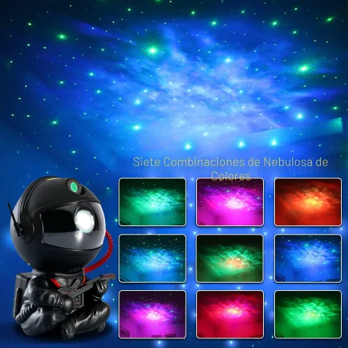 Vista 2 de SHJQJJLBCQ Proyector de galaxia, proyector de estrellas de astronauta, luz nocturna para niños, para dormitorio, sala de juegos para adultos, techo