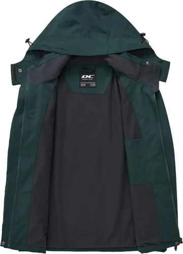 Vista 3 de Chaqueta de lluvia Diamond Candy para mujer, con diseño para senderismo, impermeable y ligera, con capucha