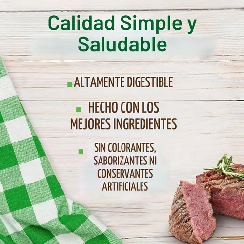 Vista 5 de Nylabone Healthy Edibles Meaty Center - Golosinas para perros, sabor a carne, 4 unidades Natural dog chew bones, made in USA, highly digestible