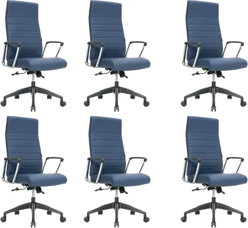 Vista 33 de LeisureMod Hilton Leather Executive Office Chair, Adjustable Height Negro