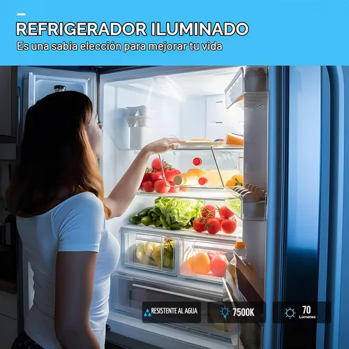 Vista 6 de Nueva placa de luz LED WR55X26671 mejorada para refrigeradores con congelador GE, impermeable, 3 piezas, 1 año de garantía