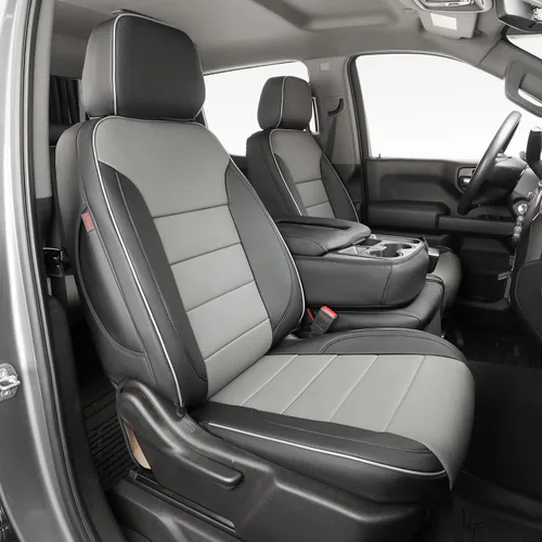 Vista 18 de EKR Fundas para Asientos Silverado de Ajuste Personalizado para (Cabina Doble) 2014 2015 2016 2017 2018 Chevrolet Silverado 1500 & HD 2500/3500