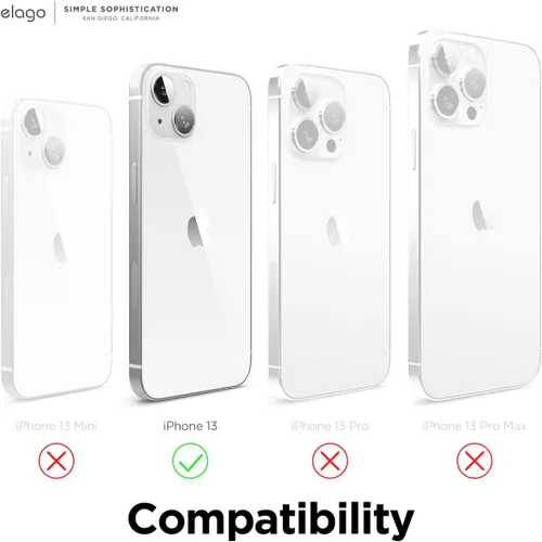 Vista 6 de elago - Carcasa de silicona líquida prémium para iPhone 13 Full Body Screen Camera Protective Cover, Shockproof, Slim Phone Case, Anti-Scratch