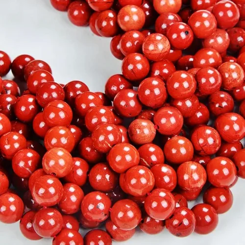 Vista 32 de Zenkeeper 116 piezas cuentas de piedra de sangre africana para hacer joyería 6 MM cuentas sueltas de piedras preciosas de sangre africana