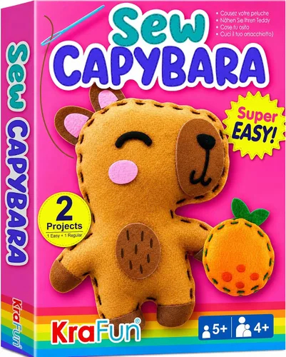 Vista 11 de KRAFUN Kit de costura de conejo para niños de 8 a 12 años, sin tijeras, sin Conejito