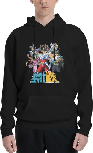 Vista 4 de KLEIDUNG Anime Saint Seiya Hoodie Womens Casual Sweatshirts Long Sleeves Drawstring Pullover Hooded