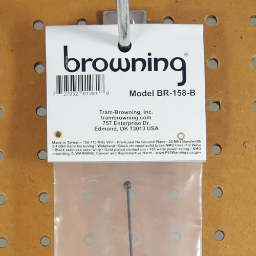 Vista 3 de BROWNING Antena móvil 1 del NMO de la tierra de la ganancia de 150MHz-170MHz VHF pre sintonizada 2.4dBd