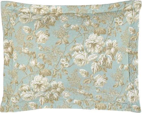 Vista 4 de Juego de colchas reversibles Brompton Serene de Laura Ashley, Algodón, Serene, gemelo