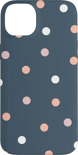 Vista 14 de iPhone 16 Polka Dot Gris Pastel Colorido, Mujeres Y Niñas Funda De Lunares