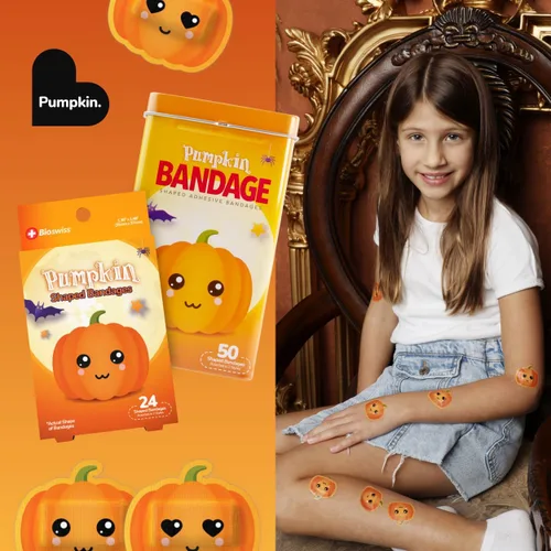 Vista 14 de BioSwiss Vendajes, juego de vendajes autoadhesivos en forma de alienígena de Halloween, sin látex, cuidado de heridas estériles, 24