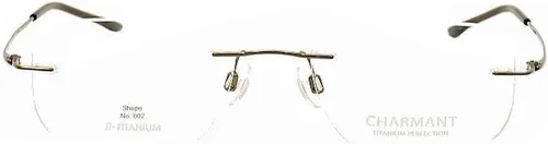 Vista 15 de Charmant Eyeglasses TI8600 TI/8600 SI - Marco óptico sin montura plateada de 0.748 x 5.512 in