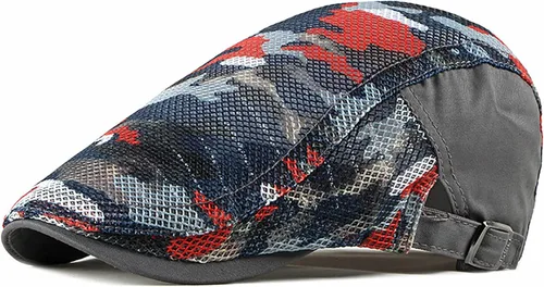 Vista 14 de Newsboy - Gorra de algodón para hombre, diseño de camuflaje, ajustable, ajustable, plano, suave, para caza y golf