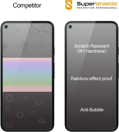 Vista 2 de Supershieldz Protector de pantalla de vidrio templado diseñado para Google Pixel 5, 0.013 in, antiarañazos, sin burbujas