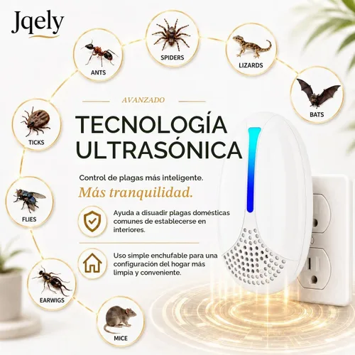 Vista 2 de Repelente ultrasónico de plagas para interiores, trampas para ratones Blanco