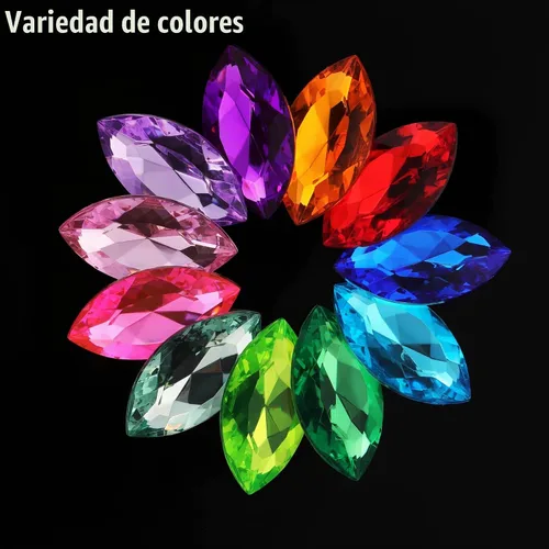 Vista 2 de RICHNESS 110 piezas Joyas Autoadhesivas para Manualidades Jumbo Bling Pegatinas de Gemas de Cristal Formas y Colores Surtidos Pegatinas de Strass