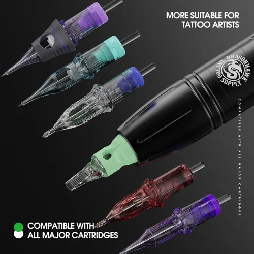 Vista 8 de Dragonhawk Kit de bolígrafo de tatuaje inalámbrico, máquina rotativa para Kit de tatuaje - 2