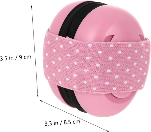 Vista 7 de TOYANDONA Orejeras ajustables con cancelación de ruido para niños y niñas, auriculares suaves y cómodos para recién nacidos para dormir, viajes