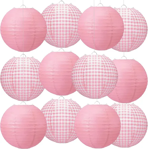 Vista 7 de Honoson 12 linternas de papel de composición para el regreso a clases, decoraciones de fiesta colgantes redondas de 10 pulgadas para aula, oficina