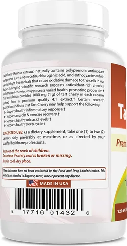 Vista 7 de Best Naturals Extracto de arándano 1000 mg y extracto de cereza agria 1000 mg
