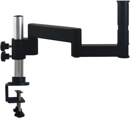 Vista 6 de Soporte para microscopio de brazo articulado, abrazadera universal giratoria 360, para microscopio trinocular estéreo, cámara HDMI, teléfono
