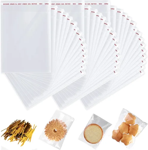 Vista 12 de Bolsas de celofán resellables de 6 x 9 pulgadas, 300 bolsas pequeñas autoadhesivas transparentes para productos de embalaje, bolsa de celofán