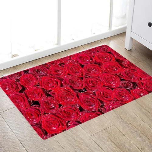 Vista 9 de LYFANS Alfombras de baño de espuma de esponja absorbente suave para baño y cocina (30 x 18 pulgadas), tapete de franela antideslizante brillante