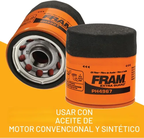 Vista 3 de FRAM EG+ PH4967P, filtro de aceite de motor giratorio con intervalo de Sustituye a PZ-37 PH7025 CAS6607 M1-108A ML16825 32 00 5769 150-2000 51394