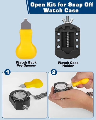 Vista 3 de Vastar Watch Repair Kit Watch Repair Tools Professional Spring Bar Tool Set Watch Band Link Pin Tool Set with Carrying Case