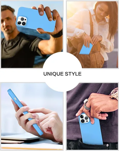 Vista 8 de BENTOBEN Funda para iPhone 13 Pro, silicona suave, goma de gel, forro de microfibra, parte trasera dura, a prueba de golpes, funda protectora