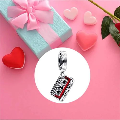 Vista 2 de UIHEI Family Love You - Dijes colgantes de corazón para mujer, collar o pulsera en plata de ley 925, regalo de joyería para el día de la madre
