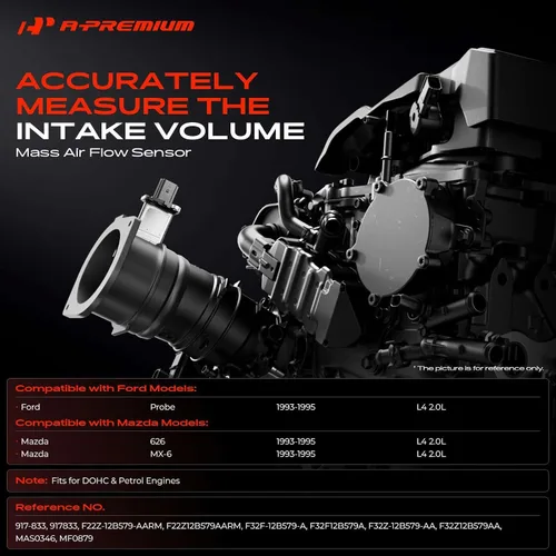 Vista 2 de A-Premium Conjunto de sensor de flujo de aire masivo [4 pines, 4 cilindros 2.0L, DOHC]