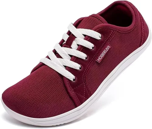 Vista 9 de HOBIBEAR - Zapatos minimalistas para mujer y hombre de suela cero, tenis de moda de horma ancha, con sensación de ir descalza Todo negro
