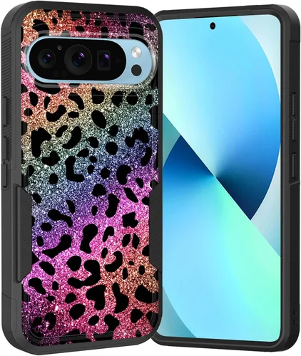 Vista 101 de Funda para Pixel 6A, Híbrida de Doble Capa de Servicio Pesado Resistente a Prueba de Golpes PC Duro + Funda Protectora de Silicona Suave para Google