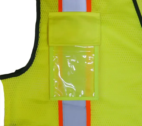 Vista 5 de Chaleco de seguridad para sobrevivientes paramédicos, tipo R Clase 2 con logotipos reflectantes y bolsillo trasero Jumbo