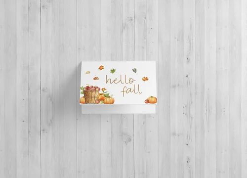 Vista 2 de Red Door Inspirations Tarjetas de notas de Acción de Gracias, 20 tarjetas y sobres de Hello Fall
