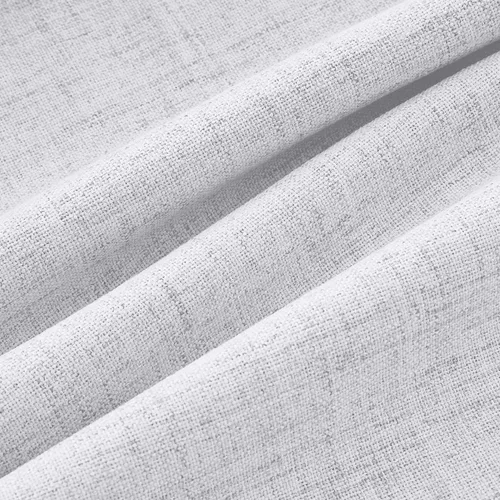 Vista 9 de MIULEE - Cortinas de lino 100% opacas de 42 x 72 pulgadas, color blanco Blanco grisáceo