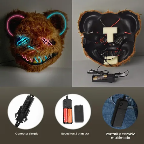 Vista 2 de Halloween Scary Mask, Easter Bear/Rabbit Mask , Cosplay Animal Mask Toys Máscara de oso