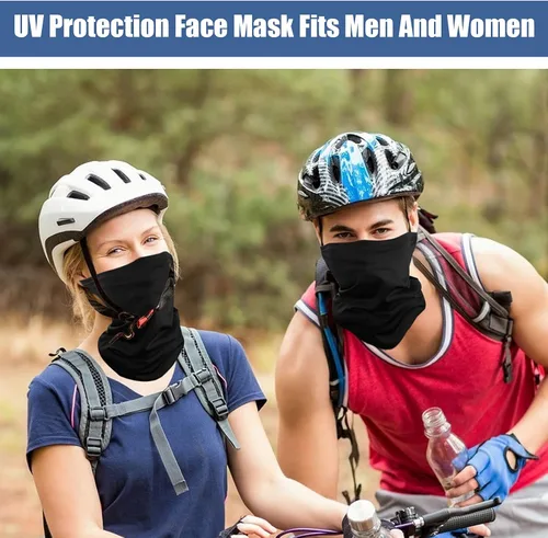 Vista 7 de Máscara facial con protección UV solar para el cuello, pasamontañas