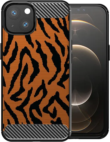 Vista 11 de CasesOnDeck - Funda compatible con Apple iPhone 13 Mini/iPhone 13 Mini, funda de diseño, delgada, negra, flexible, elegante, protección contra