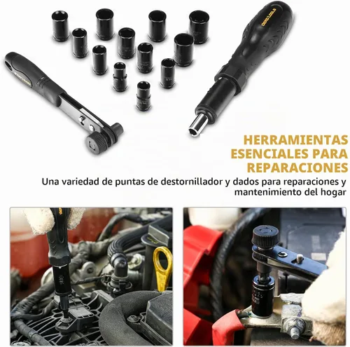 Vista 4 de DEKOPRO Juego de herramientas de 150 piezas, kit de herramientas manuales para el hogar, kit de herramientas de reparación del hogar con caja