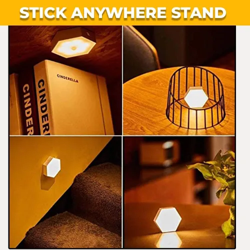 Vista 7 de Luces LED adhesivas con sensor de movimiento, luces nocturnas con sensor de movimiento, luces LED para interiores y exteriores, luces que funcionan
