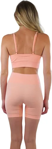 Vista 3 de ToBeInStyle Women's Active and Lounging Crew T-Shirt or Cami Top and Matching Shorts Sets