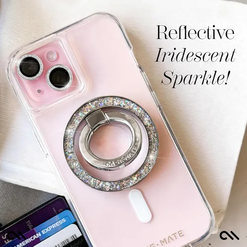 Vista 3 de Case-Mate Protector de lente de cámara con anillos parpadeantes para iPhone 15 / iPhone 15 Plus - Doble vidrio templado - Duradero, antiarañazos