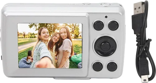 Vista 7 de Cámara digital FHD 1080P para niños, 2.4 16MP 16X Zoom digital con enfoque automático, cámara para niños, mini cámaras para selfie para niños