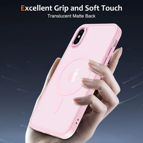 Vista 227 de Anuck - Funda magnética para iPhone 11 compatible con MagSafe, carcasa trasera mate translúcida dura, borde de TPU, delgada, resistente a impactos