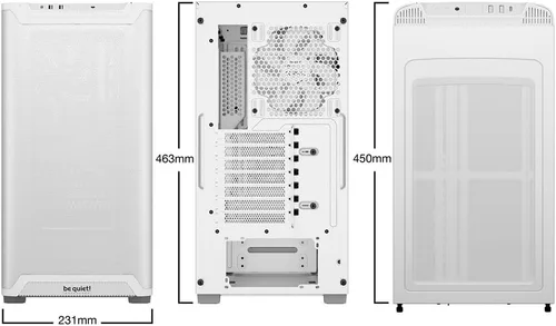 Vista 2 de be quiet! Carcasa de PC Pure Base 501 blanca 2 ventiladores silenciosos preinstalados Carcasa media USB 3.2 Gen Carcasa de PC silenciosa