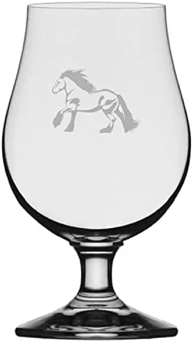Vista 90 de Abaco Barb Body Horse - Vaso de cerveza Iona grabado (13.25 onzas)